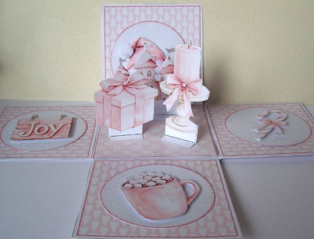 Pink Christmas Explosion Box  by Margaret McCartney
