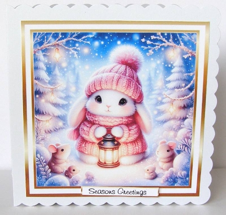 seasonal mix pink rabbit 1 by Margaret McCartney