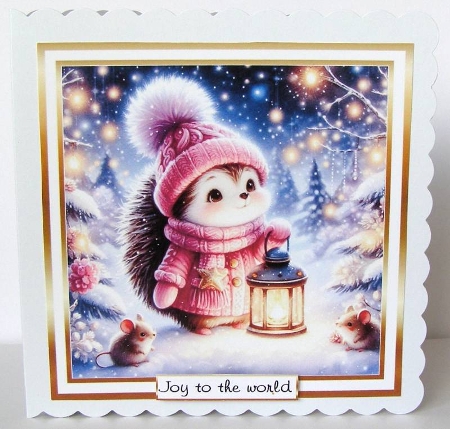 seasonal mix pink hedgehog by Margaret McCartney