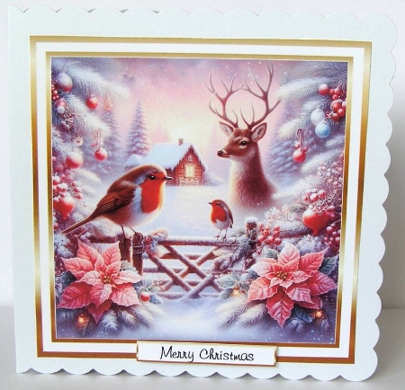 seasonal mix robins and stag by Margaret McCartney