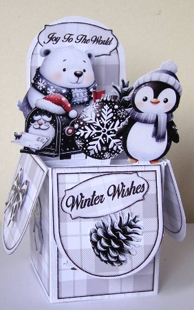 Black & White Christmas Pop-Up Box Mini Kit 2 by Margaret McCartney