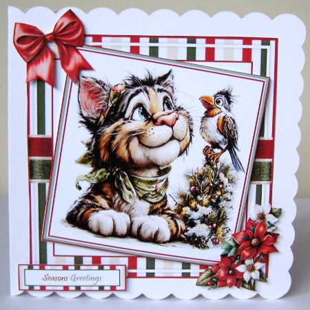 Whimsical Christmas Cat Mini Kit by Margaret McCartney