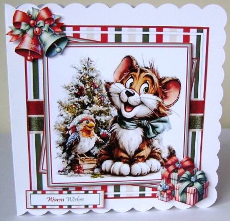 Whimsical Christmas Cat Mini Kit by Margaret McCartney
