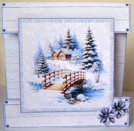 Winter Cottage Cut-out Front Card Mini Kit by Margaret McCartney