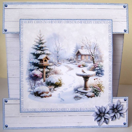 Winter Cottage Cut-out Front Card Mini Kit by Margaret McCartney