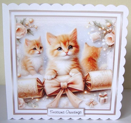 soft colours at christmas ginger kits by Margaret McCartney
