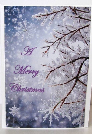 Snowflake Serenity – 4 Peaceful Winter Scenes with Frosted Trees & Falling Snow (A4 JPEG) by Margaret McCartney