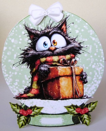Snow Globe With Cat  With Insert (TWO) by Margaret McCartney