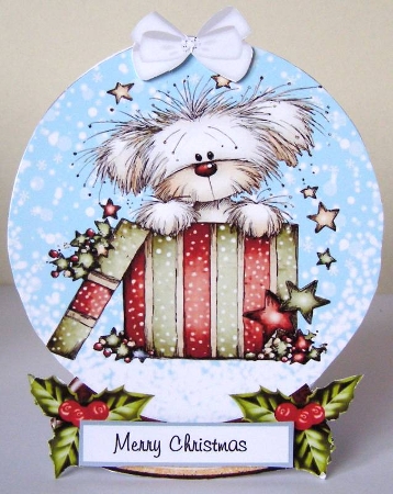 Snow Globe With Puppy With Insert (ONE) by Margaret McCartney