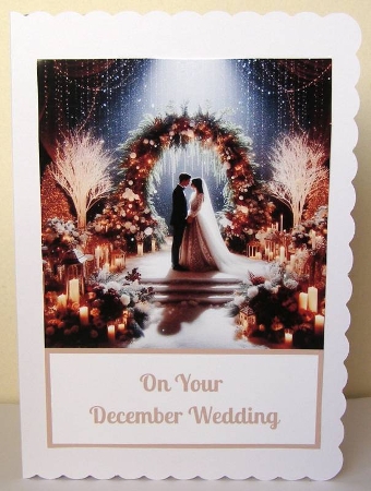 5 x 7 December Wedding Card Front  by Margaret McCartney