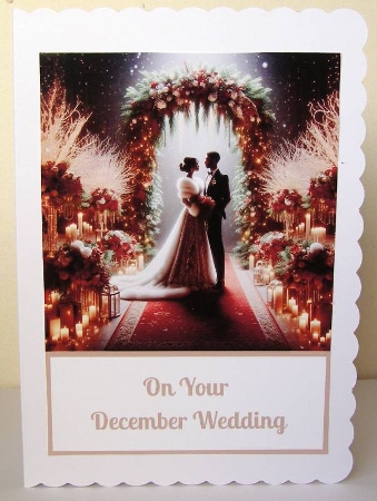 5 x 7 December Wedding Card Front  by Margaret McCartney