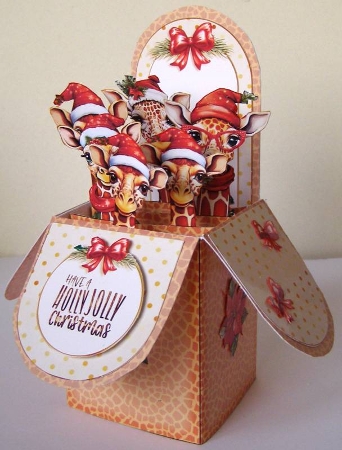 Funny Christmas Giraffes Pop-Up Box by Margaret McCartney