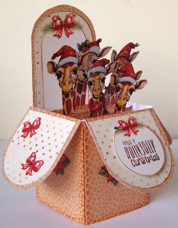 Funny Christmas Giraffes Pop-Up Box by Margaret McCartney