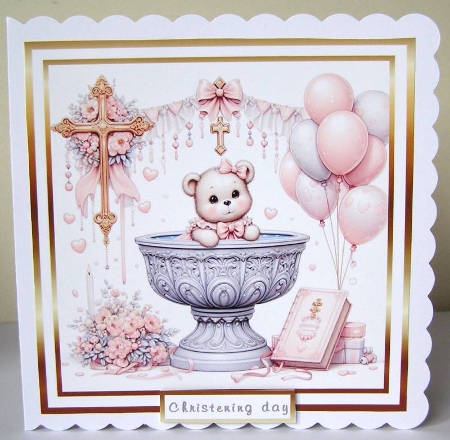 Baby girl christening  2 by Margaret McCartney
