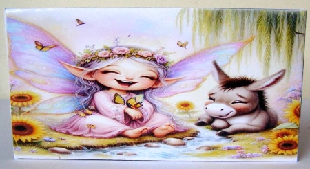Cute Fairy & Donkey by Margaret McCartney