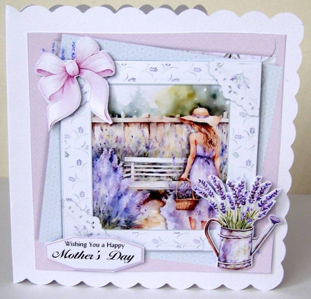 Lavender Garden 2 6x6 by Margaret McCartney