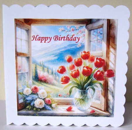 Spring tulips 2 - CARD FRONTS by Margaret McCartney