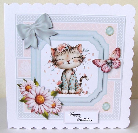 Whimsical Cats 8 Topper Kit 6x6 by Margaret McCartney