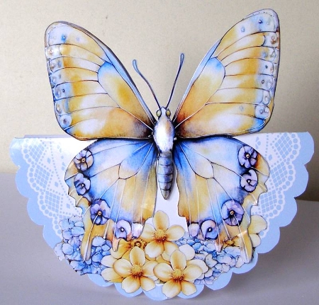 Butterfly Rocker 7 x 7 Card by Margaret McCartney