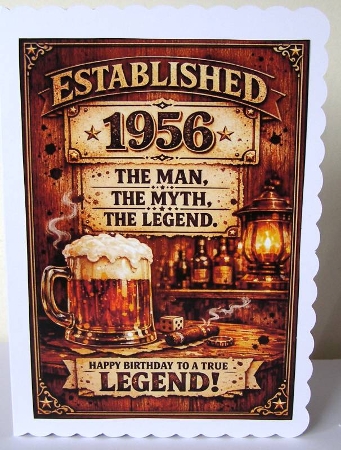 DD GOLDEN MALE BIRTHDAY A4 4 by Margaret McCartney