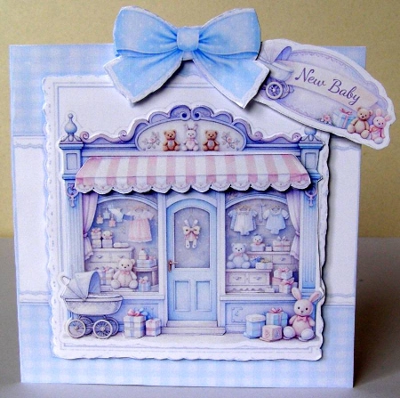 Pastel Baby Boutique New Baby Card Topper Kit by Margaret McCartney
