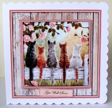 Stray Cats on a Fench - Mini Kit 6x6 by Margaret McCartney