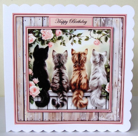 Stray Cats on a Fench - Mini Kit 6x6 by Margaret McCartney