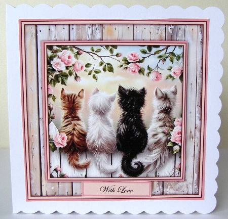 Stray Cats on a Fench - Mini Kit 6x6 by Margaret McCartney