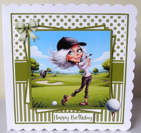 Golfing Lady Mini Kit 7x7 (4) Plus Bonus by Margaret McCartney