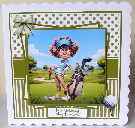 Golfing Lady Mini Kit 7x7 (4) Plus Bonus by Margaret McCartney