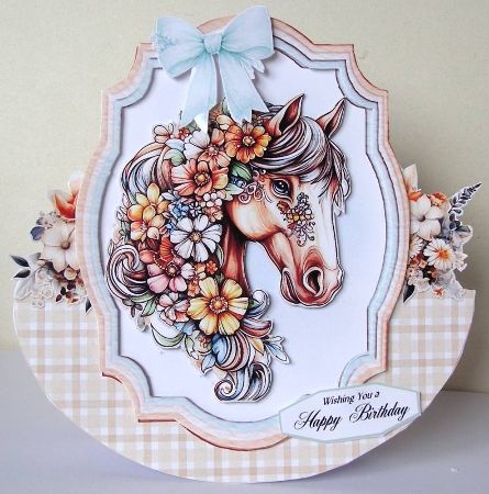Floral Horse 4 Rocker by Margaret McCartney
