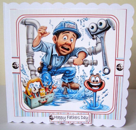 7x7 Dad is my name plumbing is my game choice of four mini kit by Margaret McCartney