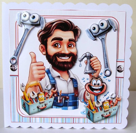 7x7 Dad is my name plumbing is my game choice of four mini kit by Margaret McCartney