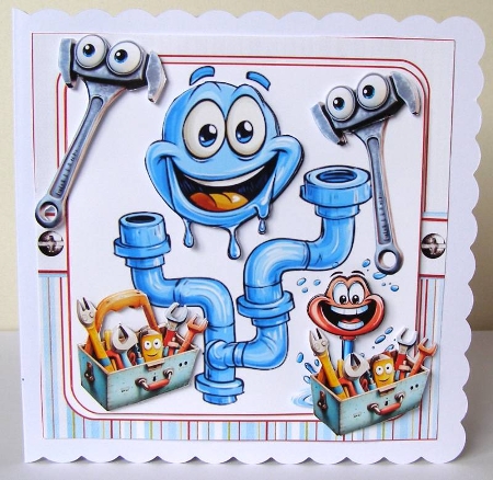 7x7 Dad is my name plumbing is my game choice of four mini kit by Margaret McCartney