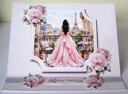 A5 Parisian Ladies 1 - Easel Pyramage Kit  by Margaret McCartney