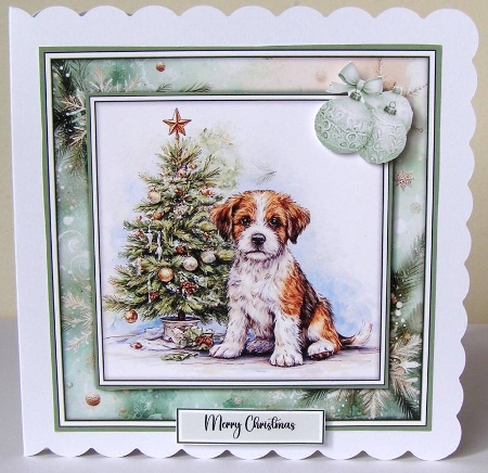 Christmas Dog - Mini Kit 6x6 by Margaret McCartney