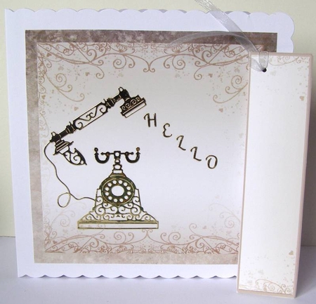 Nature 8in Card Front & Text Plate (gold) by Margaret McCartney
