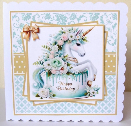 Birthday Unicorn #3 Mini Kit 7x7 (5) by Margaret McCartney