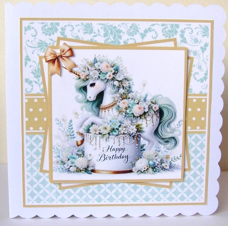 Birthday Unicorn #3 Mini Kit 7x7 (5) by Margaret McCartney