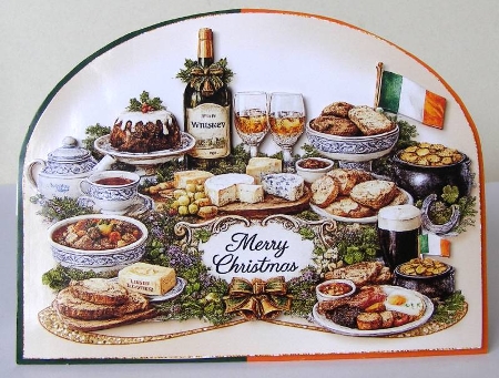Festive Irish Feast Tent Card by Margaret McCartney