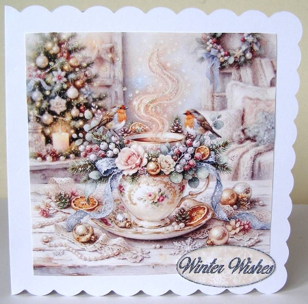 Festive teacups by Margaret McCartney