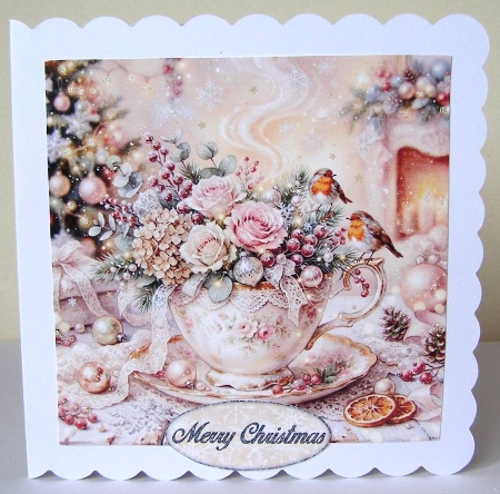 Festive teacups by Margaret McCartney