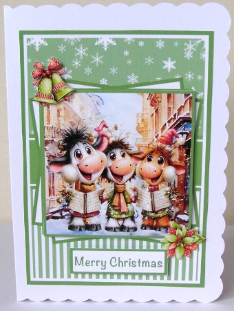 Christmas Cows #1 Mini Kit 5x7 (3) by Margaret McCartney