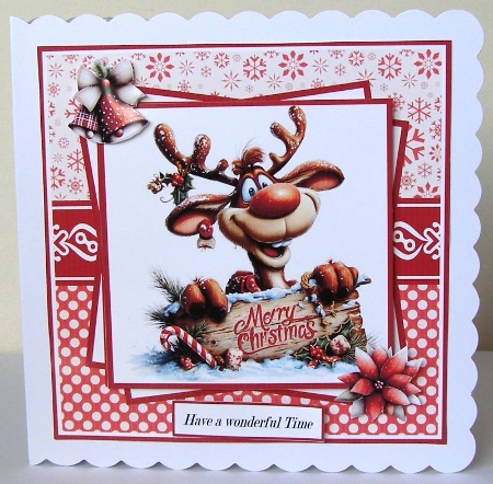 Christmas Reindeer #1 Mini Kit 7x7 (5) by Margaret McCartney
