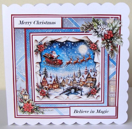 Minikit Christmas Village in Torn Paper by Margaret McCartney