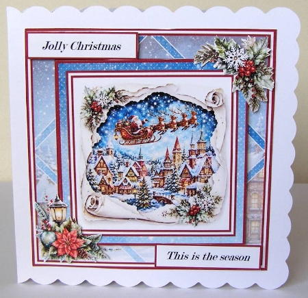 Minikit Christmas Village in Torn Paper by Margaret McCartney