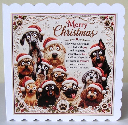 quirky dogs at christmas by Margaret McCartney