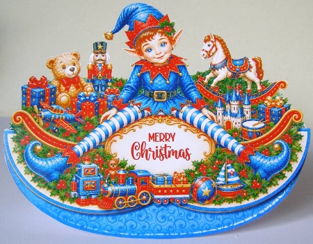 Christmas Boy Elf Rocker Card Kit-2 by Margaret McCartney