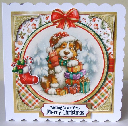 Barking Christmas 1 6x6 by Margaret McCartney