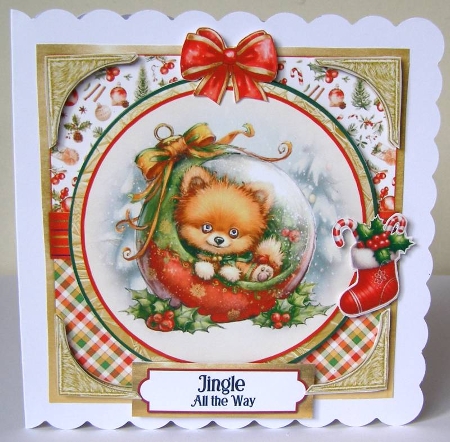 Barking Christmas 1 6x6 by Margaret McCartney